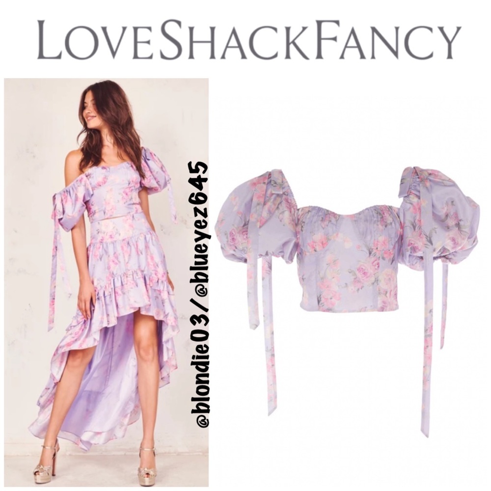 LoveShackFancy Jansen Bustier Crop Top 6